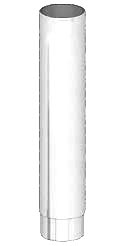 Труба соединительная D100*1000 RAL 9010 (Белый)