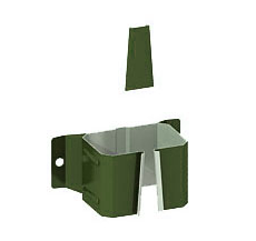 Держатель трубы 76х102 (на дерево) RAL P362(Зелен)