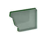 Заглушка желоба 120*86 правая RAL P362 (Зеленый)