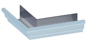Угол желоба 120*86 наружный RAL 9010 (Белый)