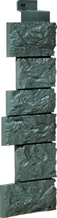 Угол наружный Дикий камень Серо-зеленый 485*143