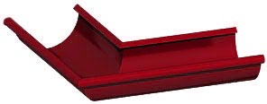Угол желоба наружный D125 RAL P363 (Вишня)