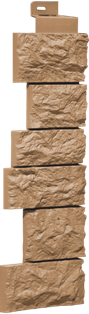 Угол наружный Дикий камень Терракотовый 485*143