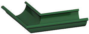 Угол желоба наружный D125 RAL 6005 (Зеленый)