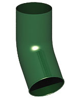 Колено сливное D100 RAL 6005 (Зеленый)