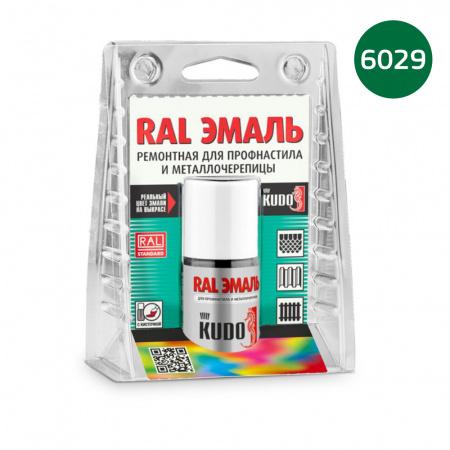 Эмаль KUDO ремонтная KU 7RAL6029 Зеленая мята 15 мл.